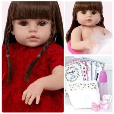 Imagem de Bebe Reborn Baby Princesa Recém Nascida 46cm Com Chupeta - Cegonha Reb