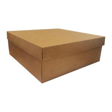 Imagem de Caixa Presente Luxo N5 - Kraft - (25,5cm x25,5cm x9cm) - 01 unidade - 