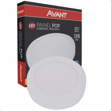 Imagem de LED Painel Pop Sobrepor Avant 18W Bivolt Redondo Branco