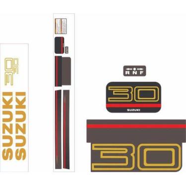 Imagem de Kit Adesivo Faixa Motor De Popa Suzuki Hp 30 93 A 96 - SPTS