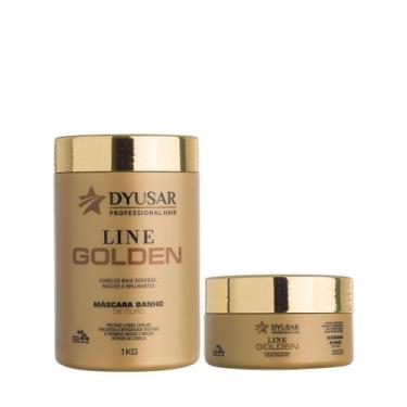 Imagem de Terapia Capilar Hidratação 2 Máscaras Line Golden 1kg e 300g - DYUSAR 