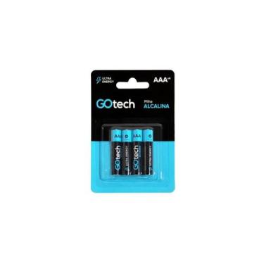 Imagem de Pilha Alcalina AAA LR03 Palito 4UN Go Tech - GOTECH 