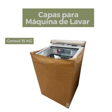 Imagem de Capa para lavadora consul 15kg impermeável flex - Capas Flex, BEGE