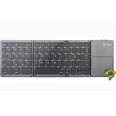 Imagem de Mini Teclado Dobrável Portátil Touchpad Adequado Tablet, Grafite