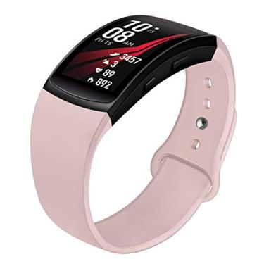 Imagem de NAHAI Pulseira de substituição de silicone macio compatível com Gear Fit 2/Gear Fit 2 Pro, grande e pequena, S: 5.5''-7.1'', Silicone