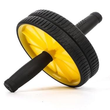 Imagem de Roda de abdominal Amarela WCT FITNESS Funcional Rolo Fitness Treino