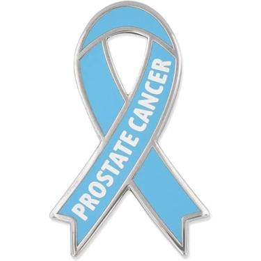 Imagem de PinMart Broche de lapela esmaltado com fita de conscientização azul claro câncer de próstata, 1, Metal, Sem Pedra Preciosa