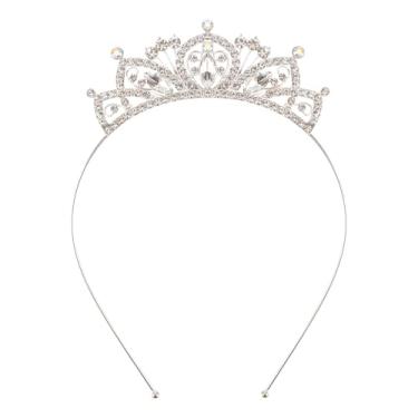 Imagem de Exacoo Tiara para mulheres, coroa de princesa, coroas para mulheres, coroa de fada prateada, acessórios de cabelo para mulheres, fantasia de aniversário, lembrancinhas de festa de casamento, enfeite