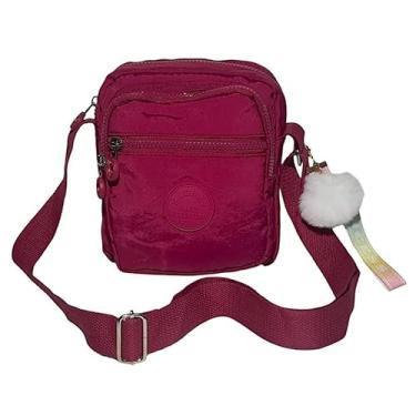 Imagem de Bolsa Feminina Tiracolo Transversal C/Chaveiro Pompom (Pink)