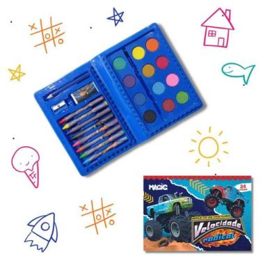 Imagem de Maleta de Pintura Infantil Velocidade Radical - 24 peças - magic kids