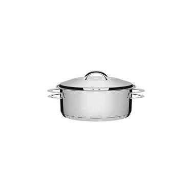 Imagem de Caçarola Tramontina Rasa Solar Em Aço Inox Com Tampa 16 Cm 1,4 L