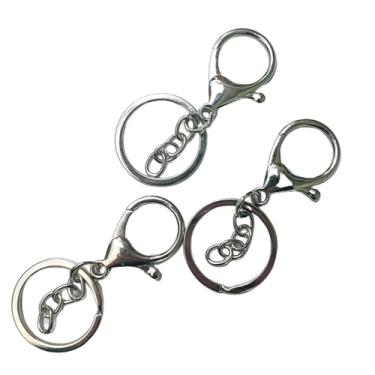 Imagem de Fecho Mosquetão 10 pçs Argola Italiana p/Chaveiro (Prata)