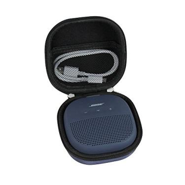 Imagem de Hermitshell Capa preta rígida de EVA para viagem, compatível com alto-falante Bose SoundLink Micro Bluetooth