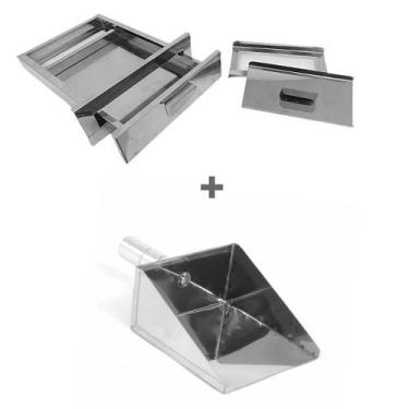 Imagem de Kit Inox Gaveta Cinzas E Pá Cinzas, Para Churrasqueiras - INOX LAURIND