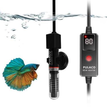 Imagem de Aquecedor de Aquário PULACO 50W - Para Tanques de 23 a 38 Litros
