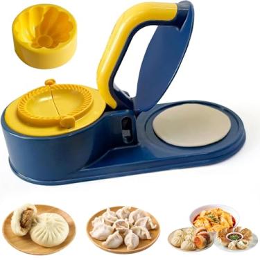 Imagem de Máquina de fazer bolinhos 3 em 1, prensa para cozinha, empanada, prensa Baozi, molde de pão manual, máquina de embalagem de bolinho de massa para comida chinesa, empanada, ravioli, pierogi, torta