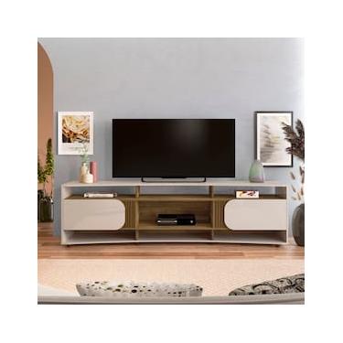 Imagem de Rack Artely Elegance com 2 Portas, 7 Nichos, 220cm de Largura, ideal para TVs de até 86’’