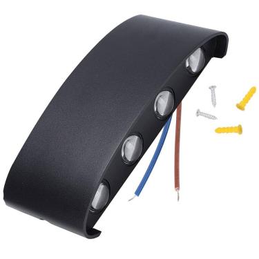 Imagem de Arandela Luminaria Parede 8W 8 Fachos de Luz Iluminaçao Garagem Varanda Jardim Quintal Casa Comercio Loja