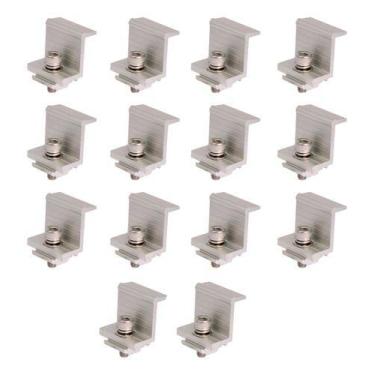 Imagem de Conector Fixador Grampo Final Painel Solar 30mm - 14 Peças - BELENUS