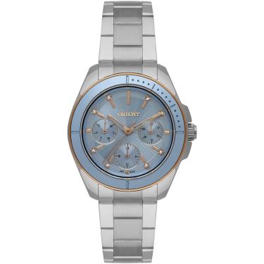 Imagem de Relógio ORIENT Eternal feminino prata azul FTSSM070 A1SX