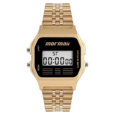 Imagem de Relógio MORMAII feminino digital dourado preto MOBJ3808A/7P