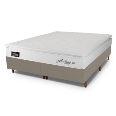 Imagem de Cama Box Queen Hellen Mustang Espuma D45 Pillow Top 158x198x57cm