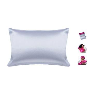 Imagem de Fronha De Cetim Anti-frizz Dormir Profissional Branca Dompel