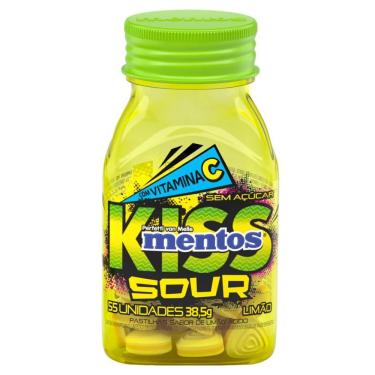 Imagem de Pastilha Limão Ácido Zero Açúcar Mentos Kiss Sour 38,5g