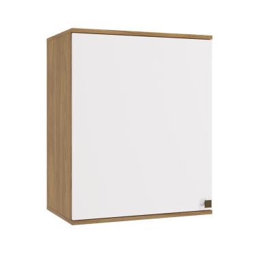 Imagem de Armário Aéreo Celeste Kappesberg 100% Mdf 1 Porta Nogueira/branco 60cm
