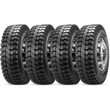 Imagem de Kit 4 Pneu Pirelli Aro 22.5 275/80r22.5 149L tl TG88 Borrachudo Misto
