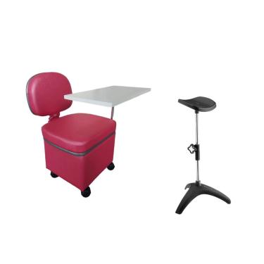 Imagem de Kit Manicure Cadeira Manicure + Suporte De Perna ( Tripé)