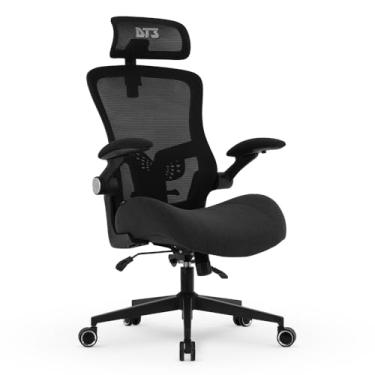 Imagem de Cadeira Escritório Ergonomica e Confortável DT3 Vita Super com apoio de cabeça 2D com revestimento Mesh Vintex-Y+Tecido Max2Weave,braço retrátil até 90º+rotação (Black)