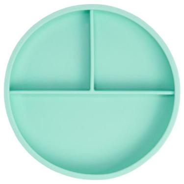 Imagem de Prato de Silicone Infantil c/Ventosa e Divisória Verde Freso - Freso B