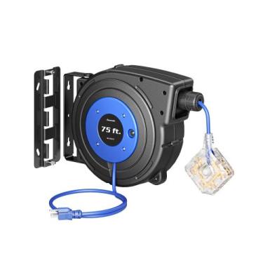 Imagem de Carretel de cabo de extensão DEWENWILS 75FT retrátil 14/3C SJTOW