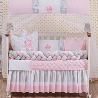 Imagem de Kit Berço Coroa Menina 11 peças - L2m