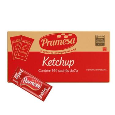 Imagem de Ketchup Pramesa Sachê 7g Caixa C/ 144 Unidades