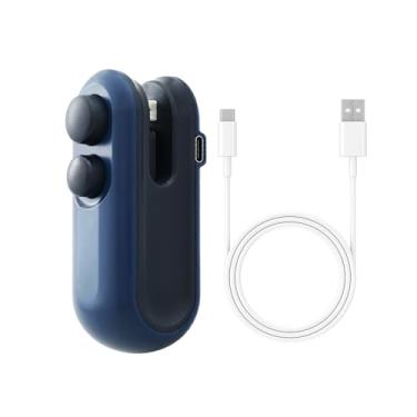 Imagem de Mini saco selador 2 em 1 (nova versão) – selador térmico e cortador para armazenamento de alimentos, sacos de chips, sacos plásticos – revendedor portátil com cabo USB-C incluído (azul)