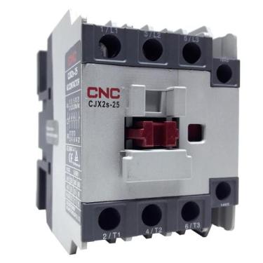 Imagem de Contator Tripolar Cjx2S Na/Nf 25A 220Vac 60Hz Cnc