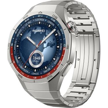 Imagem de SmartWatch, HUAWEI WATCH GT 5 Pro 46mm, Cerâmica e Titânio, Mapas de Campos de Golfe, 2 Semanas Bateria, iOS e Android, Titânio