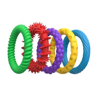 Imagem de Generic Pulseiras Sensoriais de 5 Peças, Brinquedos Silenciosos E Silenciosos, Brinquedos Educativos Macios, Brinquedos Sensoriais, Anéis Sensoriais para Meia , Op