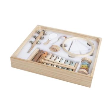 Imagem de Milageto Conjunto musical de 8 peças com xilofone e maracas, brinquedos de percussão para bebês