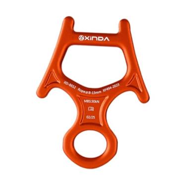 Imagem de Vaveren 30kn 8 figura descender belay dispositivo de serviço pesado belisando equipamento de rapel para operações expansão, Laranja