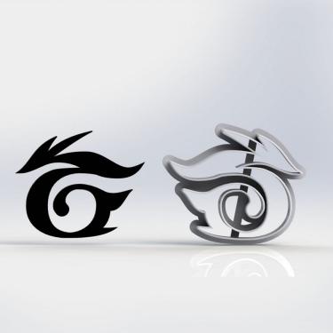 Imagem de Cortador Free Fire Garena Tamanho 5Cm