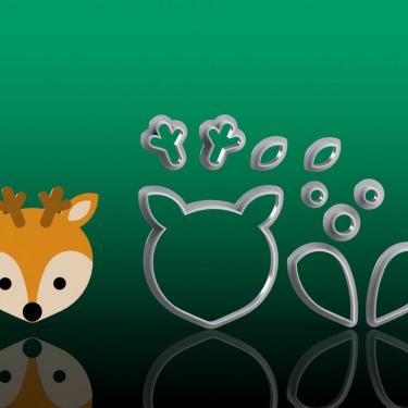 Imagem de Cortador Cervo Do Bosque Encantado Floresta Tamanho 5Cm