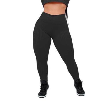 Imagem de Calça Leg 3D Feminina Legging - Olv Jeans, Preto, GG
