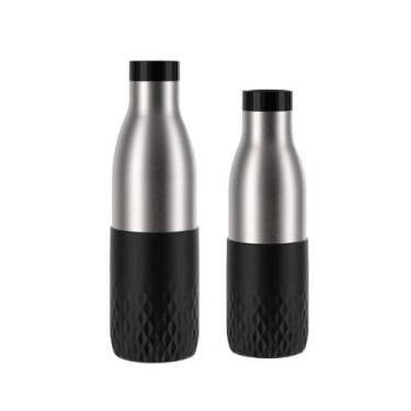 Imagem de Kit Tefal: 2 Garrafas Térmicas Tefal Pretas de 500ml e 700ml