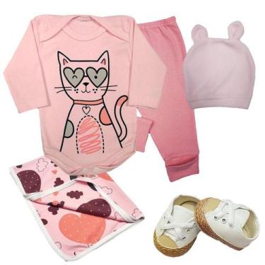Imagem de Kit Roupa de Bebê 5 Pçs Linda Estilosa Inverno Menina Menino - Koala B