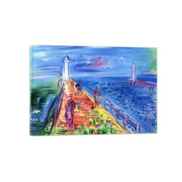 Imagem de Colorida Pintura arte parede lona-Impressões famosas-Fotos para decoração quarto sala de estar(molhes) 50x70cm-19x27in Tela Embrulhada