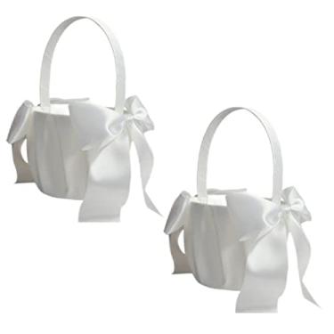 Imagem de Cesta de flores de casamento, 2 cestas de flores para casamento, cestas para armazenamento