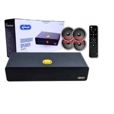 Imagem de Home Theater Soundbar Barra de som Bluetooth 5.2 Efeito Cinema Caixa de Som Estéreo com 60w Rms Entrada Óptica Auxiliar RCA P2 para Smart TV, Computador, Celular